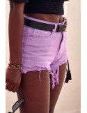 Purple denim shorts 6300 - Online store - Boutique